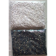 PUTIH Flat Mote White Alphabet Letters List Gold 1 pound