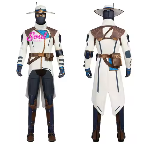 Adult Man Cypher Valorant Cosplay Costume Hat Coat Pants Accessories Outfit Full Set Halloween Comic
