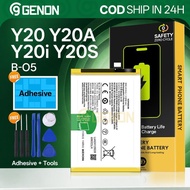 【Free Tools+Adhesive】Genon Battery for Vivo Y20 Y20A Y20i Y20S Battery B-O5 5000mAh Bateri New 0 Cyc