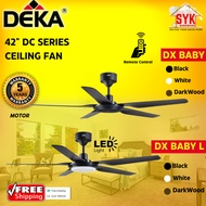 SYK FREE SHIPPING Deka DX Baby L 42 Inch Ceiling Fan LED DC Motor 5 Blades Ceiling Fan Elektrik Kipas Siling Angin Kuat