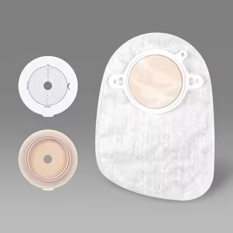 Top Selling Ostomy Bag Two Piece 50-70mm Custom Close End Medical Reusable Colostomy Bag