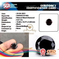 Natural Batu Permata Black Diamond Berlian Hitam Include Memo Sgr Gems