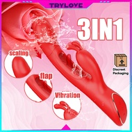 3-in-1 vibrator for women 7 frequency vibration +3 frequency expansion +5 frequency flapping 情趣自慰玩具