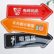 Suction Area Sign Shop Store Direction Guide Sign Sticker Guide Sign Acrylic Sign 91QQ