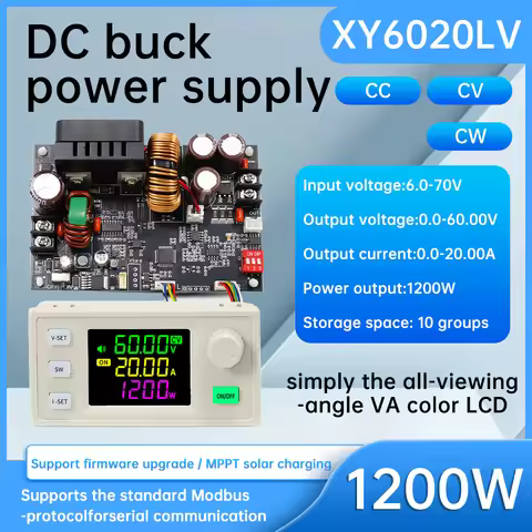 XY6020LV CNC Adjustable DC Voltage Regulator Adjustable Step-Down Power Supply Constant Voltage Curr