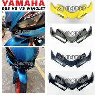 [ WINGLET ] YAMAHA R25 V2 V3 WING LET HEAD LIGHT LAMPU DEPAN LAMP FAIRING BODY COVER SET WINDSHIELD 