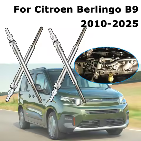 4PCS Diesel Heater Nickel Plating Glow Plugs 5V For 1682276 1703269 1824690 9683195280 For Citroen B