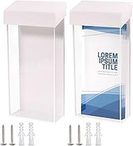 FREEBLOSS 2 Set Outdoor Brochure Holder Leaflet Display Box with Lid Acrylic Wall-Mounted Brochure H