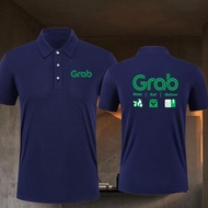 S-3XL Polo Baju Sulam Grab Simple Grab Food RIDER Polo shirt Grab Food Delivery Pure Cotton Short-Sl