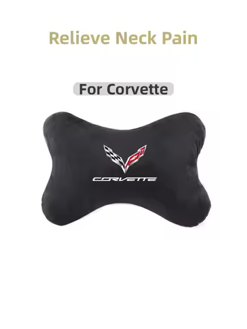 Car Neck Pillows Both Side For Head Pain Relief Filled Fiber Car Pillow for Corvette C1 C2 C3 C4 C5 