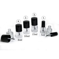 Nail Polish Glass Bottle with Brush/ Sample Bottle, Cosmetic Packaging. (5ml, 8ml, 10ml, 15ml)