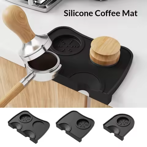 Espresso Coffee Tampers Mat Anti Station Press Tampering Holder Corner Mat Pad Silicone Coffeeware W