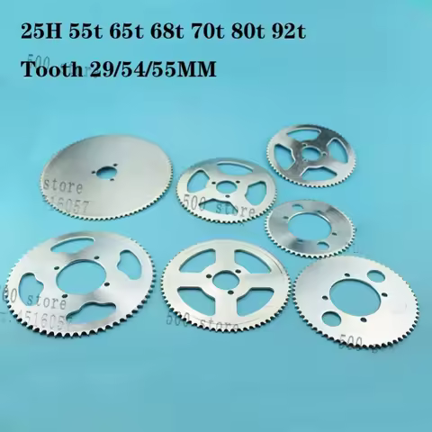 25H 55t 65t 68t 70t 80t 92t Tooth 29/54/55MM Rear Sprocket for 47CC 49CC Mini Moto ATV Quad Dirt Pit
