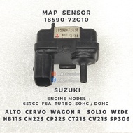18590-72G10 Map Sensor - Suzuki 657cc F6A Turbo SOHC DOHC Alto Cervo Mode Wagon R Solio Wide HB11S C