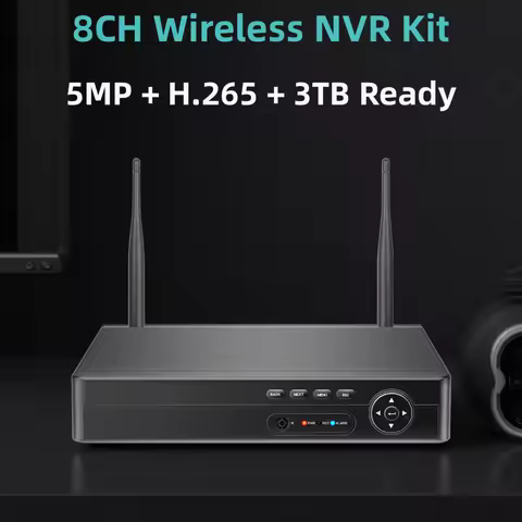 Techage H.265 NVR 8CH 5MP 4MP Wireless Recorder Wifi CCTV IP Camera Security Protection System P2P X