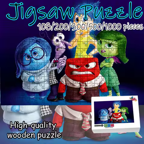 Disney Inside Out Jigsaw Puzzle 108/200/300/500/1000 Pieces Wood Puzzle Home Wall Art Decor Educatio