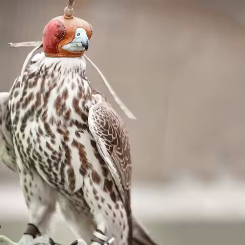 Falconry Eagle Hood Training Hat Falcon Eye Mask Protector Helmet Nisus Accipiter Virgatus Affinis E