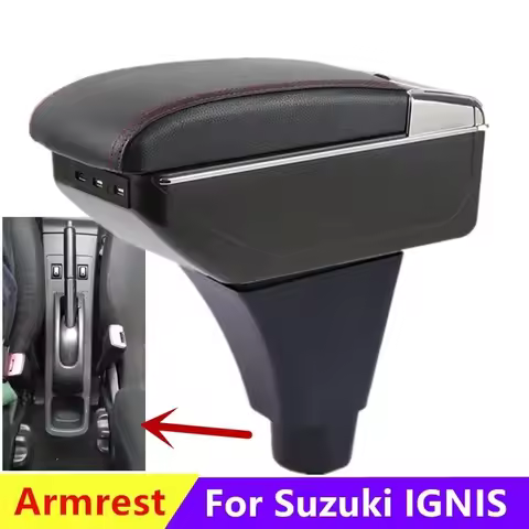 Car Armrest For Suzuki IGNIS Armrest Box For Suzuki IGNIS central Storage box Retrofit with USB Car