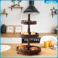 [Ahagexa] Wooden Cake Stand Dessert Stand Cake Towers for Thanksgiving Party Farmhouse