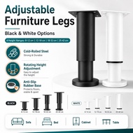 SG IN  STOCK Metal Adjustable Furniture Cabinet Leg 8-42CM Height Telescopic Table Leg Sofa Leg Supp