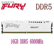 Kingston Fury Beast DDR5 RAM 16GB DDR5 6000MHz  KF560C40BW-16 Desktop Memory Computer RAM White