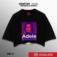 Exhaust.Clo Crotop Black Oversize & Slimfit Adele COTTON COMBED24S ADELE CROPTOP TSHIRT