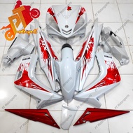 LC 135 V1 All White Red Putih Merah Cover Set Body Set Jupiter MX White Red 17 Indonesia