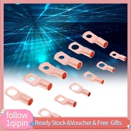 1qipin.my 170Pcs Copper Battery Cable Ends 12 Sizes Tubular Ring SC Terminals AWG4 AWG6 AWG8 AWG10 A