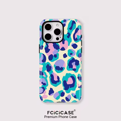 Fcicicase Leopard Print Phone Case For iPhone 17 Pro Max 17 Air 2 in 1 Magnetic Cover For iPhone 17 