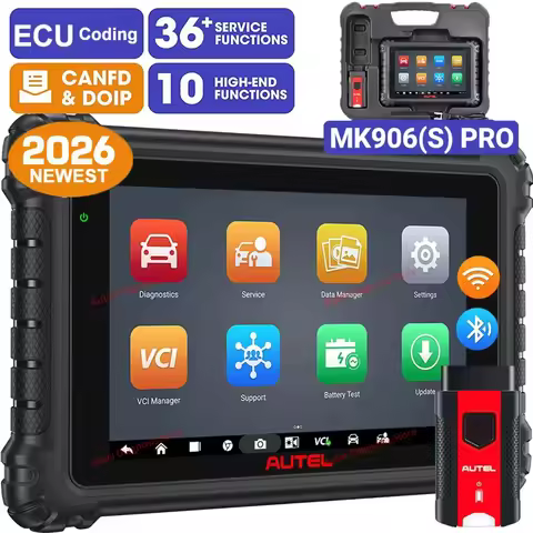 Autel MaxiCOM MK906S PRO Car Diagnostic Tools OBD2 Automotive Scanner ECU Coding CAN FD DoIP Bluetoo