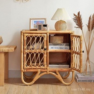 B Home Simple Style Storage Bedside Rattan Small Cabinet Cabinet Locker ins Children Japanese Style 