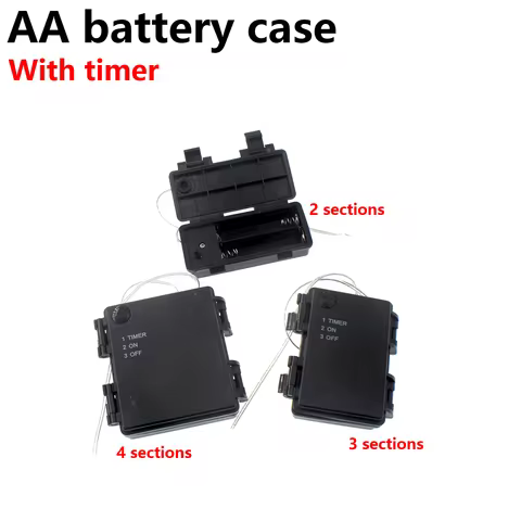 AA 3V No.5 waterproof and dustproof battery cartridge with timing function, 2X 3X 4X 2 3 sections 4 