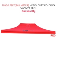 Red 10x20 Feet Canopy Canvas Replacement Gazebo Canvas Market Tent Cover Only