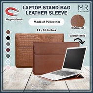 (2in1)MR Laptop Stand Bag Leather Sleeve Case Stand portable foldable case office Tablet Cover可折叠轻便信