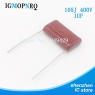 10pcs/lot 1uF 105 400V CBB Polypropylene Film Capacitor Pitch 20mm 105 1uF 400V New