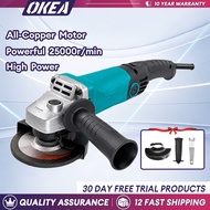 OKEA High Power Wired Angle Grinder Powerful All-Copper Motor Cutting machine Multifunctional