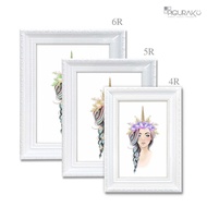 Classic Photo Frame/ Engraved - 6R (15x20 cm) - 6R White Photo Frame