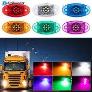 DIGIFOUNDER 12-24V 9 LED Truck Side Warning Light Muticolor Waterproof Car Width Lamp Trailer Bus Va