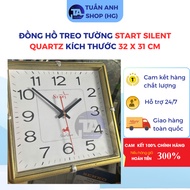 Good Quality Start Silent Quartz Square Wall Clock 32 x 31 Uses 1.5V AA Battery