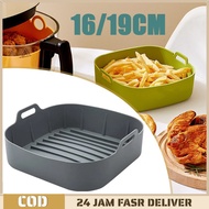 16/19cm Air Fryer Tray/Air Fryer Container Air Fryer Silicone Tray Silicone Container Tray Air Fryer