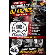 QJ MOTOR AX200s AX 200S Top Rack Heavy Duty Monorack Motorcycle Sccoter Black