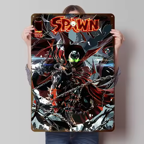 Spawn Comic Book Cover Poster Customized Vintage Metal Signs Wall Art Retro Tin Plaque for Interior 