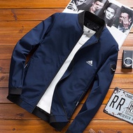 Jaket lelaki Spring and Autumn 2021 new adidas Men's Jacket windproof and waterproof Windbreaker Slim Casual Baseball