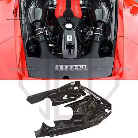 Dry Carbon Fiber Engine Cover for Ferrari 488 Rear Cap for 488 GTB Interior Trims
