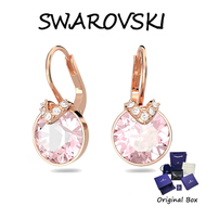 ♈Swarovski♈ 5662114 Bella V round dangle earrings in rose gold decorated with pink crystals (with a 