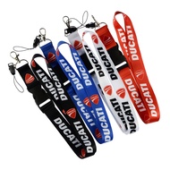 JDM Style DUCATI Motorcycle Logo Cellphone Lanyard Keychain ID Holder Accessories - Fits Popular Mod