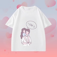 Couple T-Shirt "I Love You" Valentine's Day Cotton 2025 S-7XL ECB