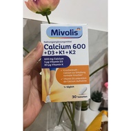 Mivolis Calcium 600 Vitamin D3, K1+K2, 30 tablet