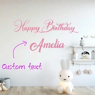1pc Customized Name Wall Decal, Birthday Home Decor, Suitable For Bedroom Art And Wallpaper. Sticker