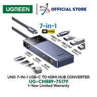 UGREEN UNO 7-IN-1 USB-C TO HDMI 4K@60HZ+2USB-A+1USB-C+SD/TF CARD (UG-CM889-75179)